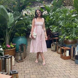 Reformation Gingham Linen Dress